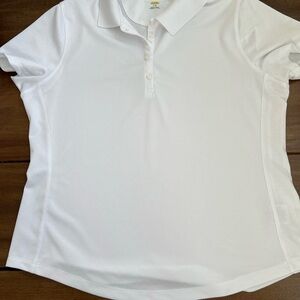Women's Greg Norman White Polo Golf Shirt size Large